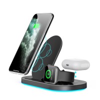 Fast Wireless Charger Stand Mount for mobile phone, earphone and smartwatches