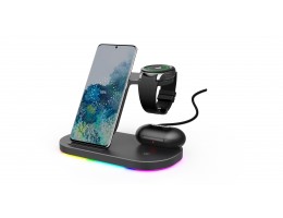 Wiresless Charging Cradles support for Samsung Galaxy Phone, smartwatches and earbuds 3IN1 Fast Charger